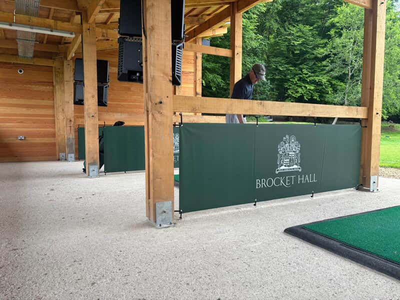 An image of the exterior Brocket Hall signage.